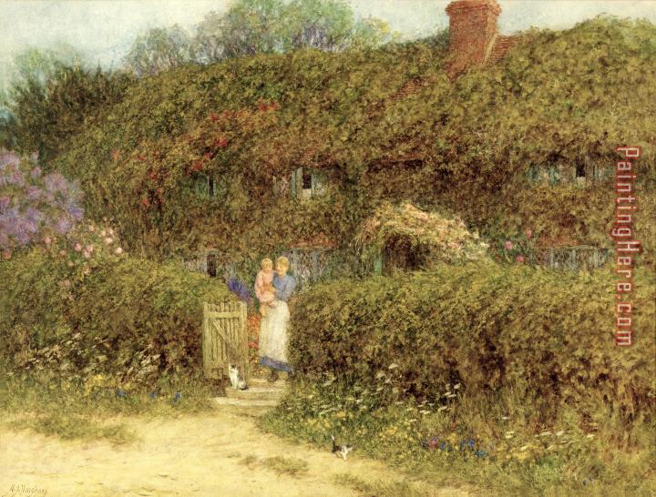 Helen Allingham A Cottage at Freshwater Isle of Wight